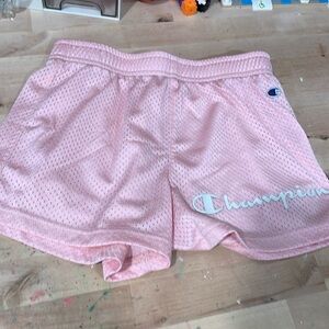 pink champion athletic shorts